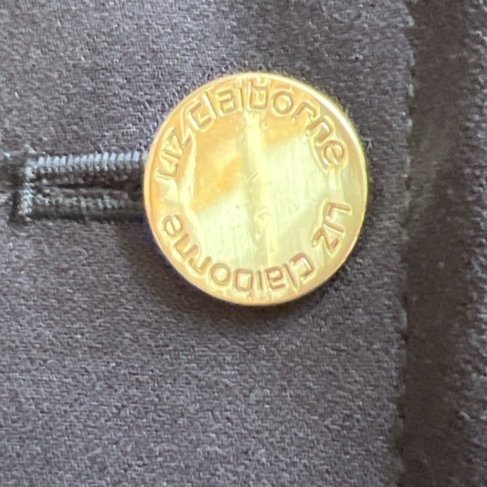 Liz Claiborne‎ Womens Button Down Military Style Dress Coat - Navy - Size L - Picture 3 of 9